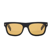 Prada Men Square Frame Shiny Smoky Black Sunglasses