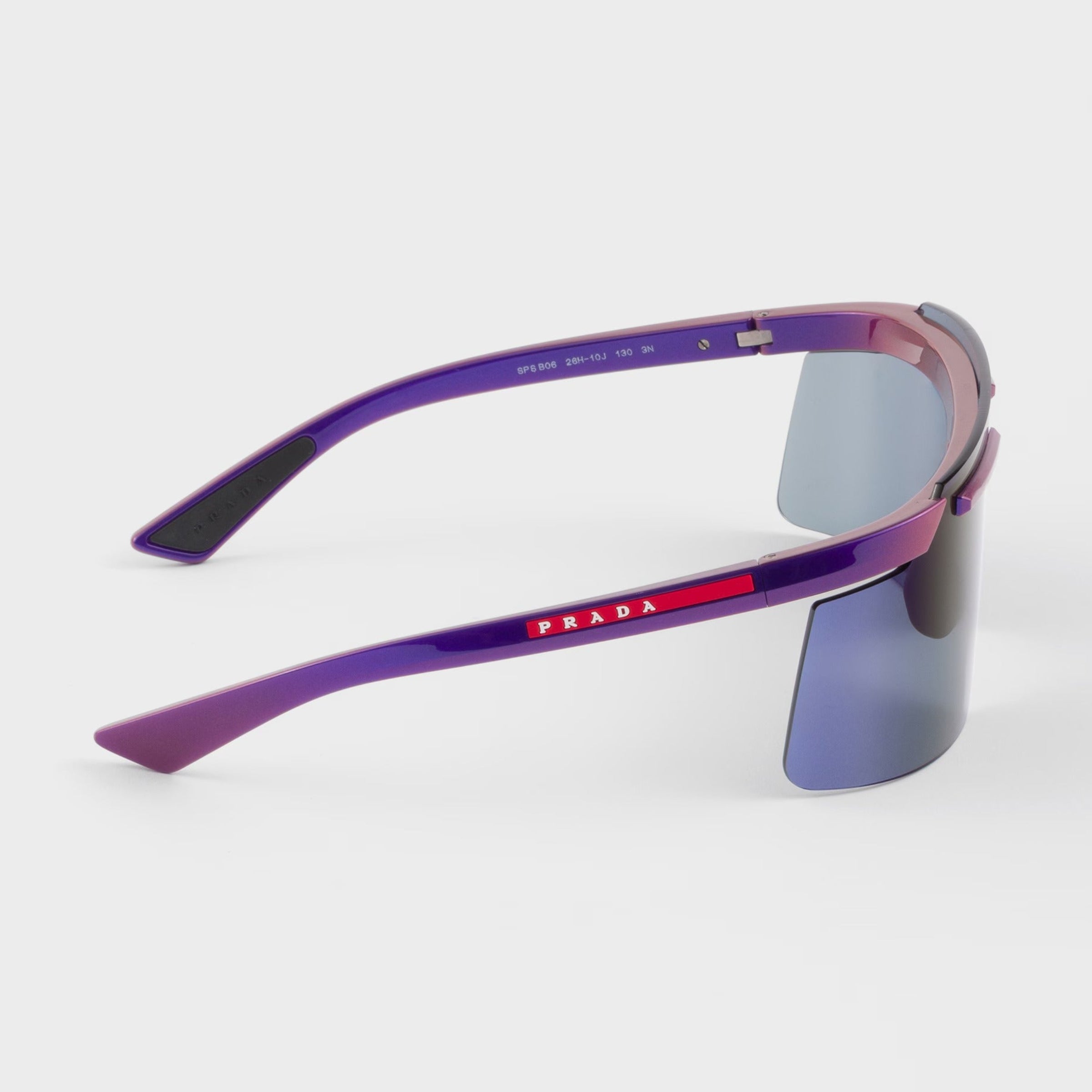 Prada Men Rimless Frame Purple Sunglasses