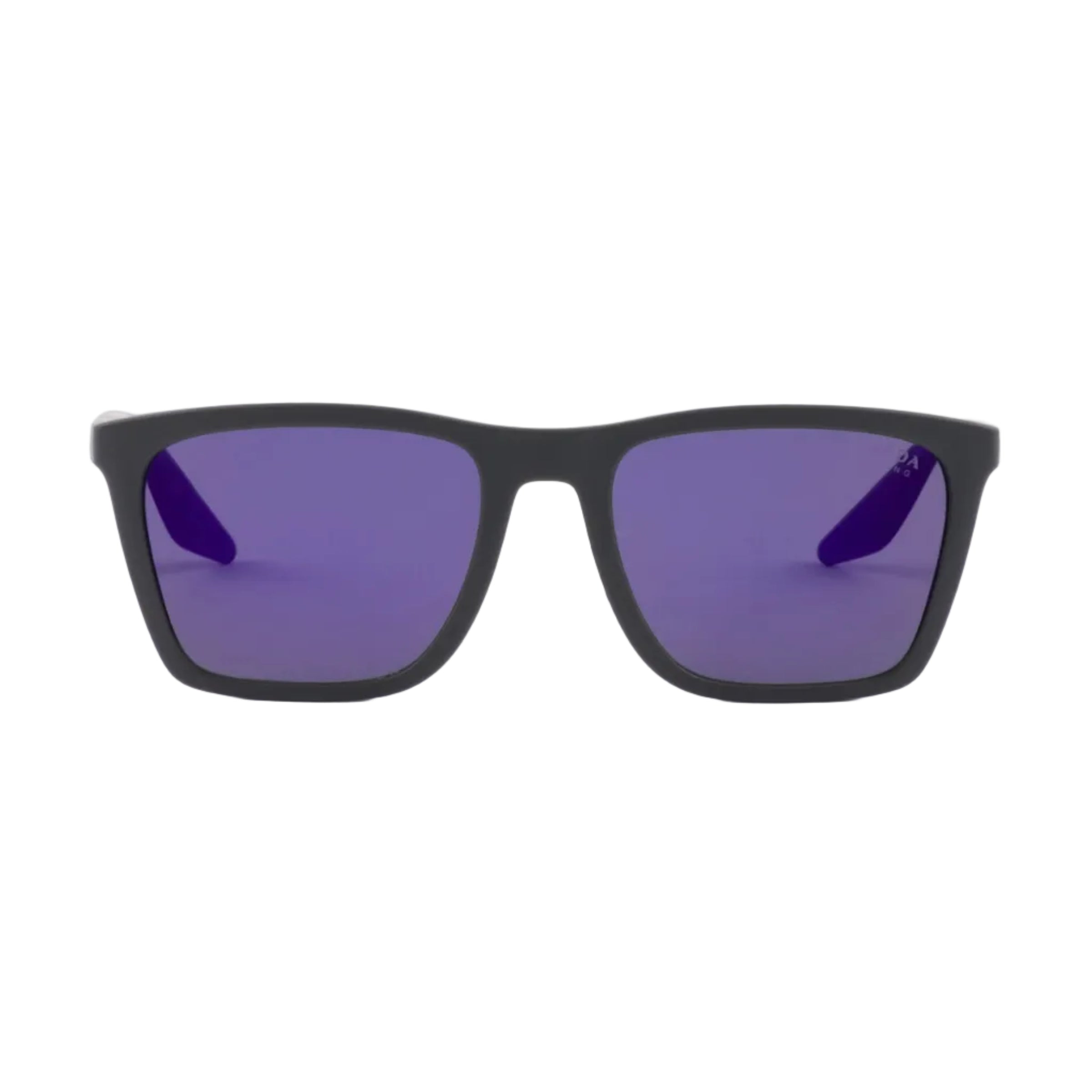Prada Men Square Frame Rubberized Gray Sunglasses