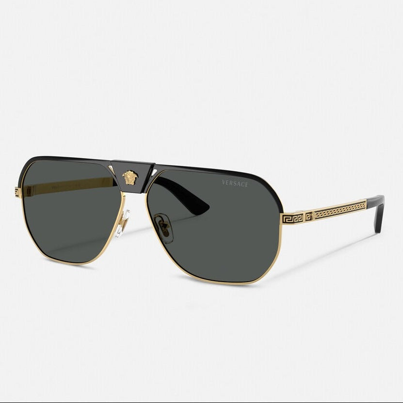 Versace Navigator Frame Shiny Gold Sunglasses