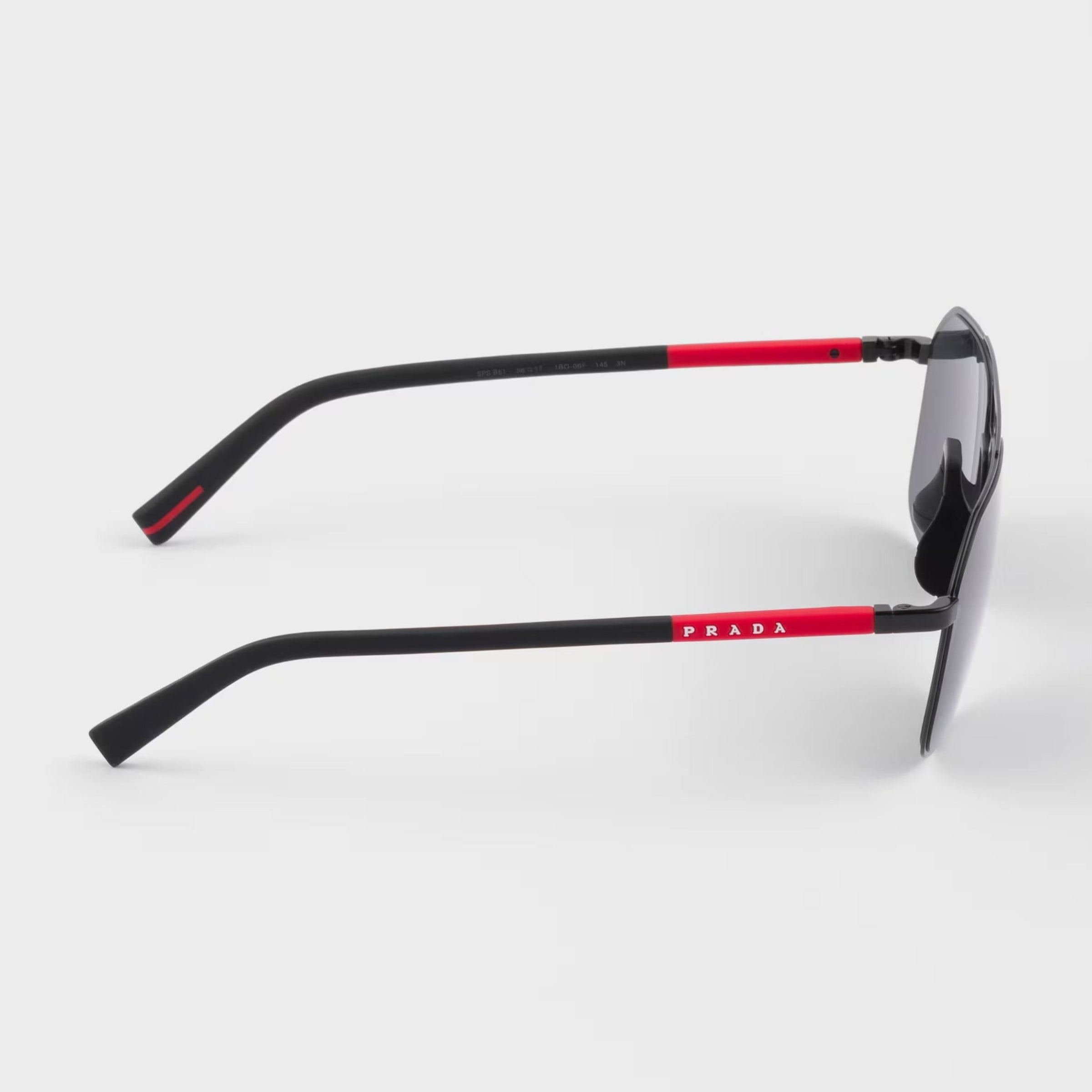 Prada Men Pilot Frame Black Sunglasses