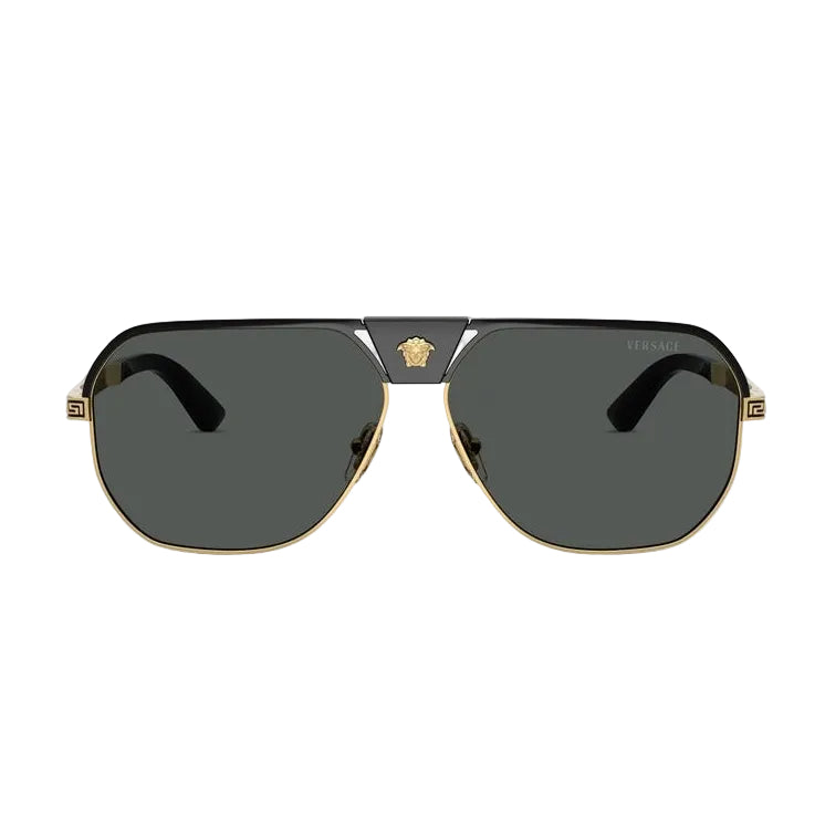 Versace Navigator Frame Shiny Gold Sunglasses