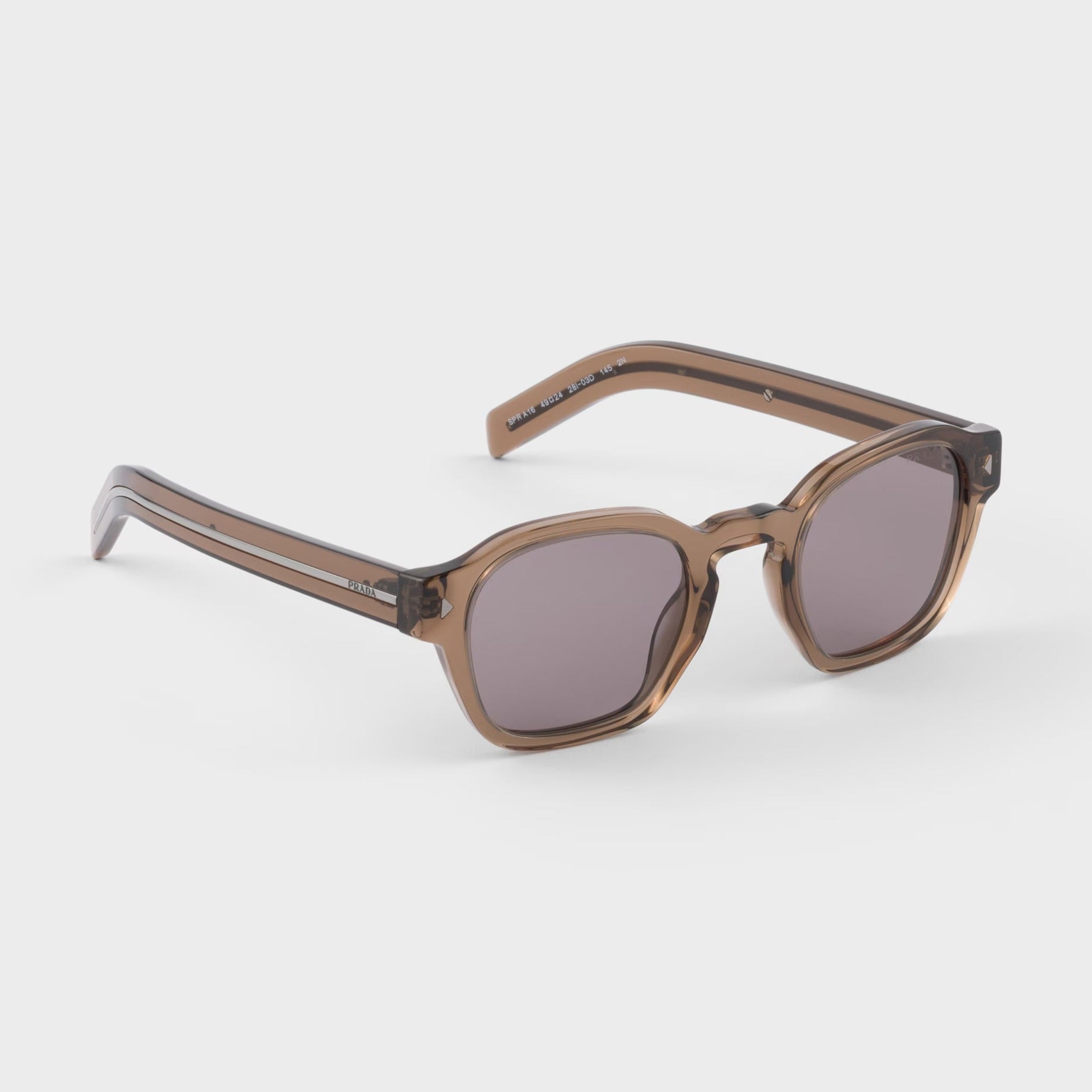 Prada Men Pantos Frame Transparent Clay Sunglasses