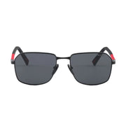 Prada Men Rectangular Frame Dusty Black Sunglasses