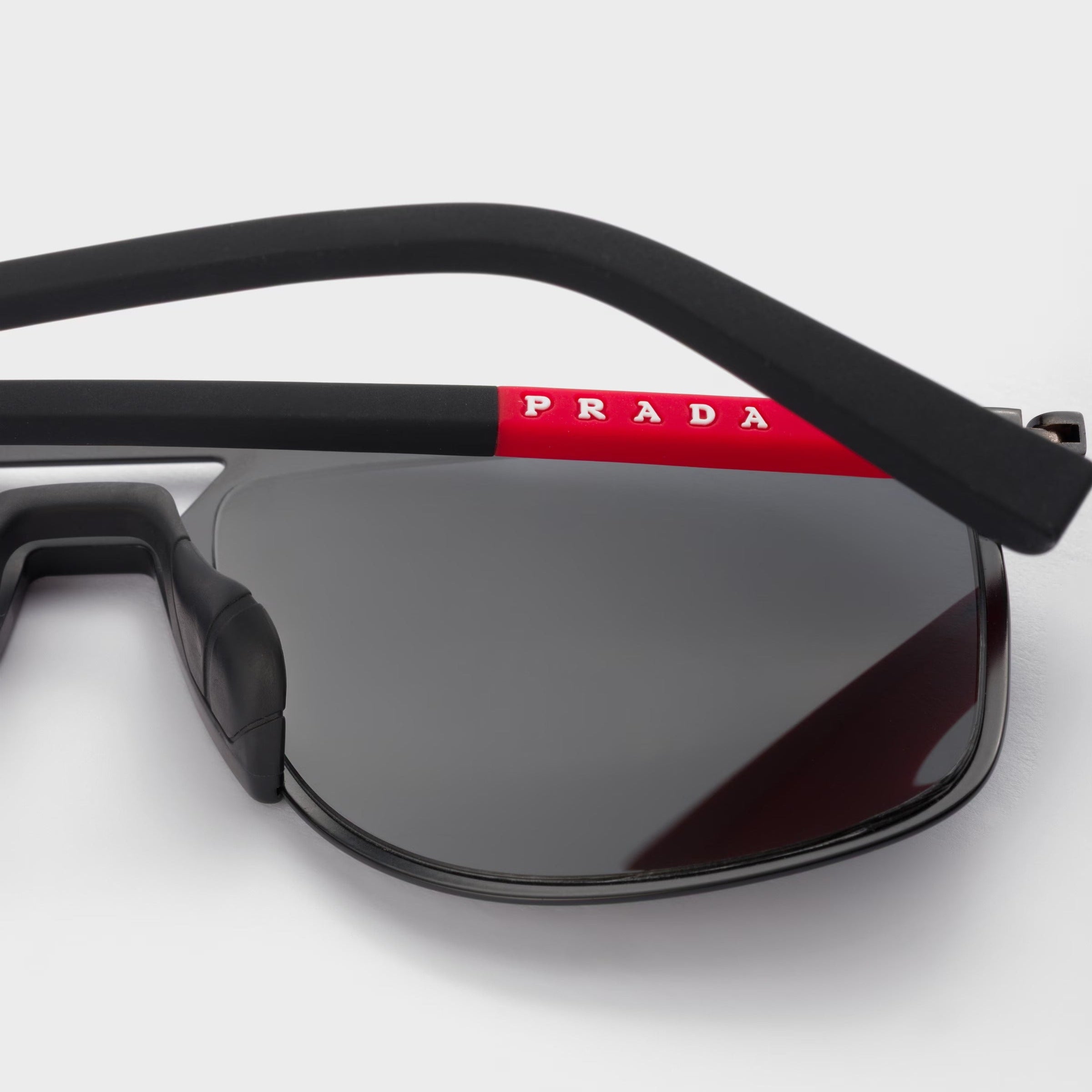 Prada Men Pilot Frame Black Sunglasses