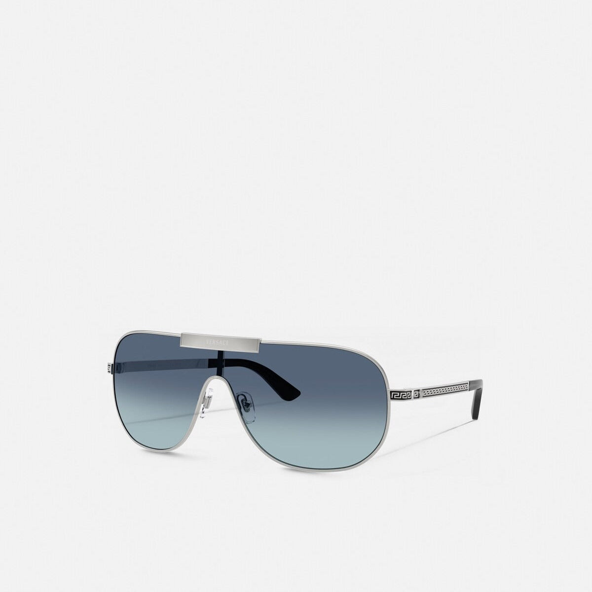 Versace Mask Frame Shiny Silver Sunglasses