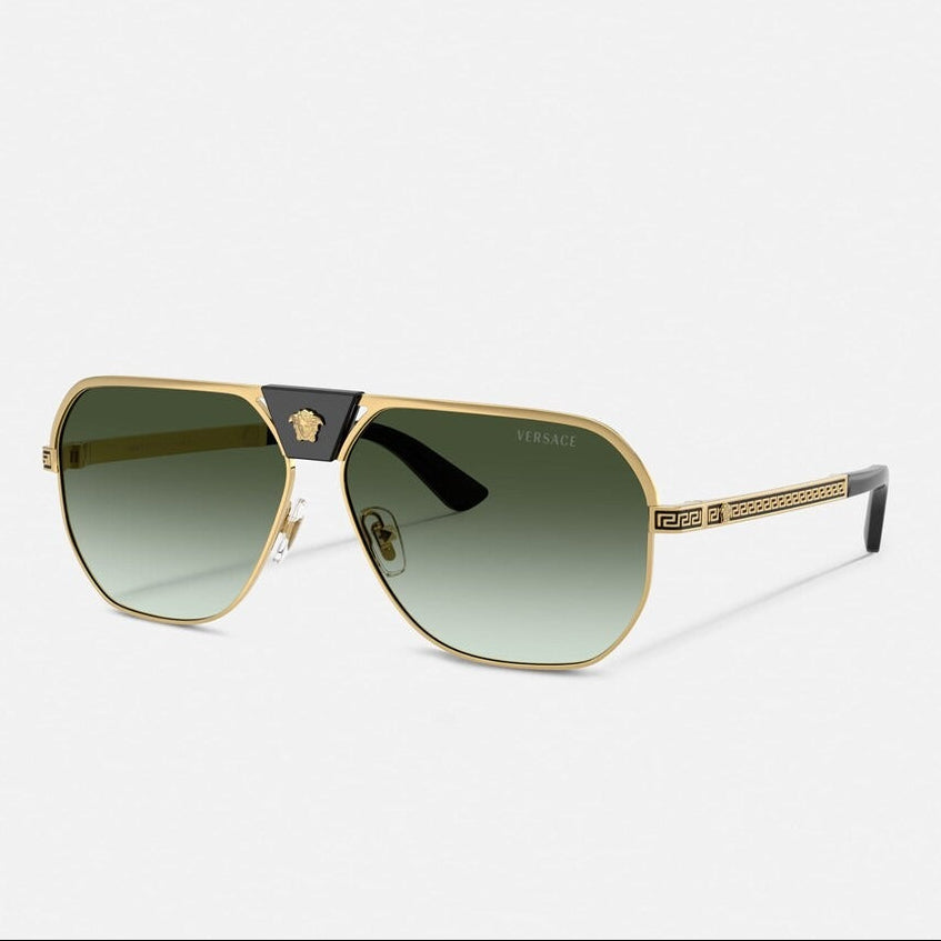 Versace Navigator Frame Gold Sunglasses