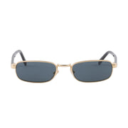 Prada Men Rectangular Frame Shiny Metallic Gold Sunglasses