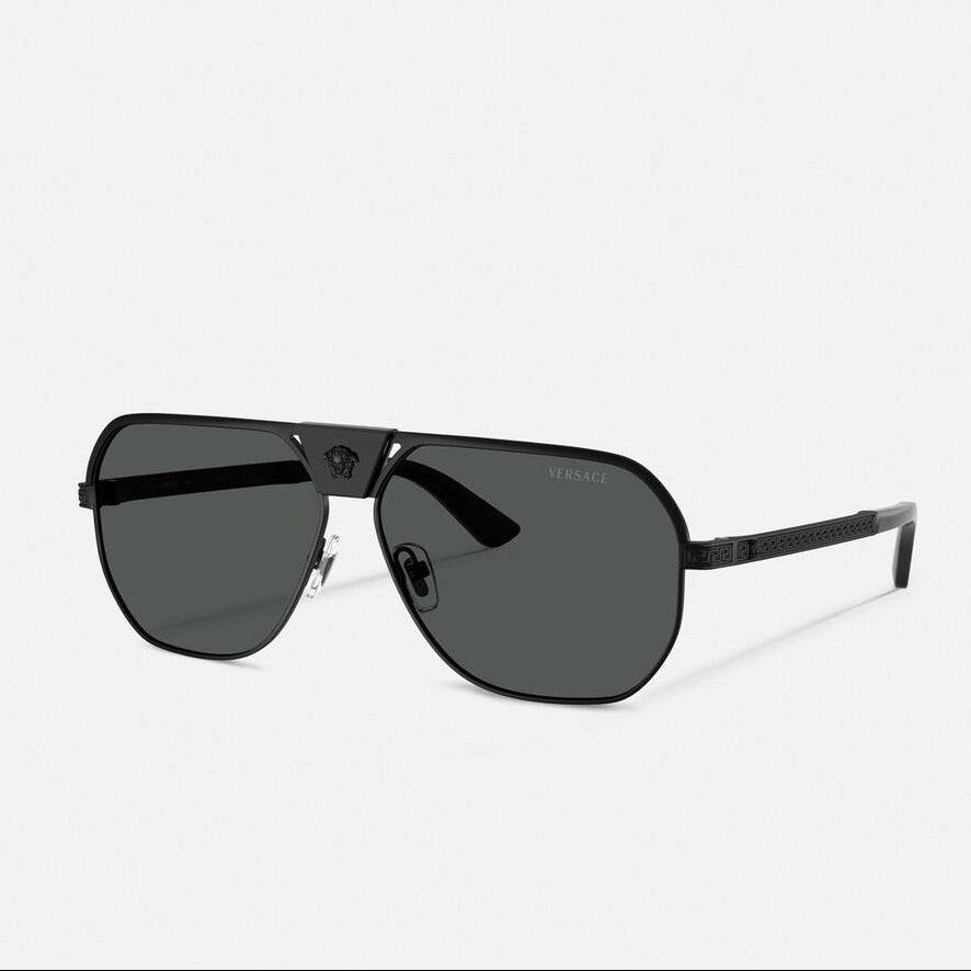 Versace Navigator Frame Matte Black Sunglasses