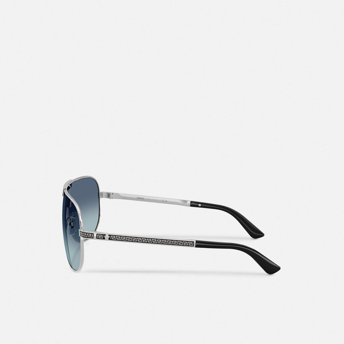 Versace Mask Frame Shiny Silver Sunglasses