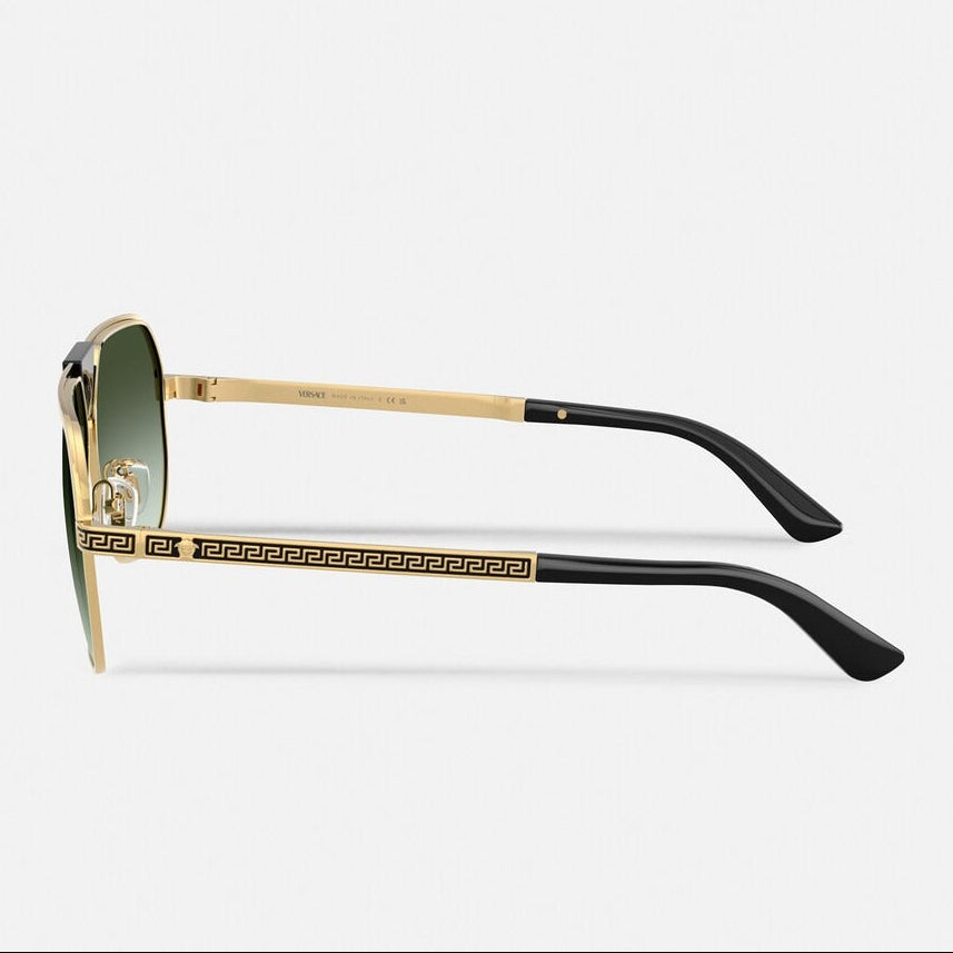 Versace Navigator Frame Gold Sunglasses