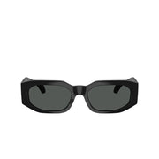 Versace Men Rectangular Frame Natural Black Sunglasses