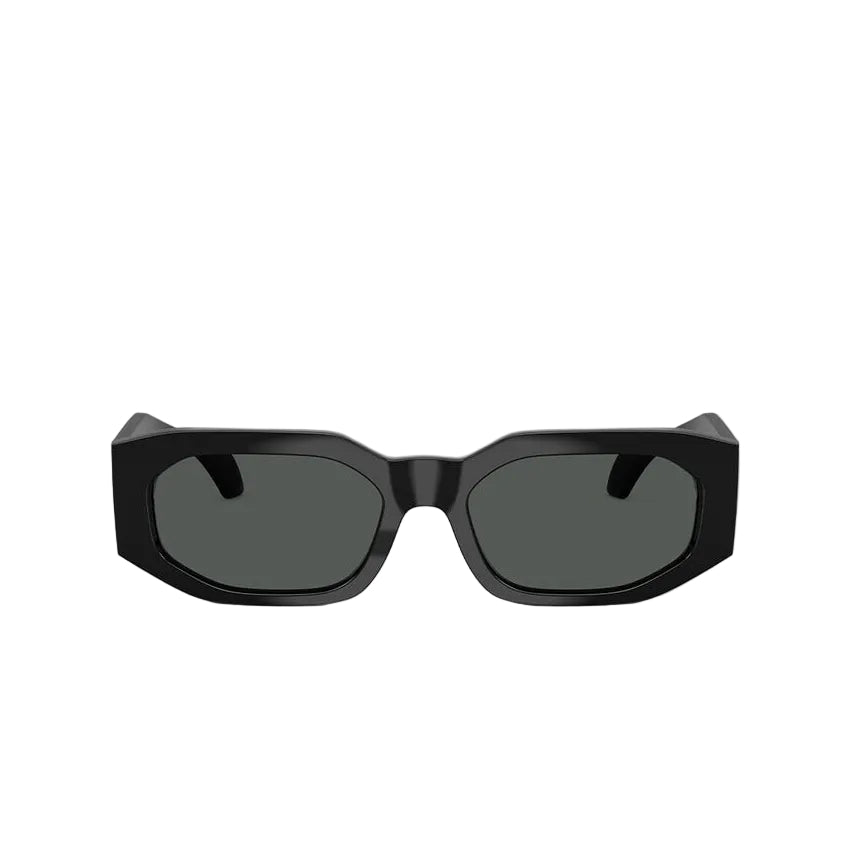 Versace Women Rectangular Frame Cobra Black Sunglasses