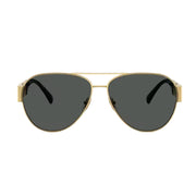 Versace Men Pilot Frame Shiny Metallic Gold Sunglasses