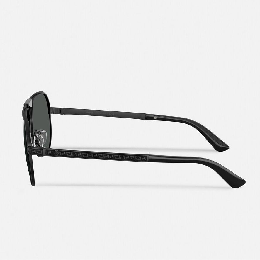 Versace Navigator Frame Matte Black Sunglasses