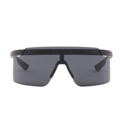 Prada Men Rimless  Frame Opaque Black Sunglasses