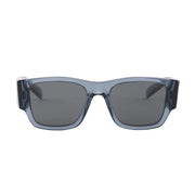 Prada Men Square Frame Transparent Ocean Blue Sunglasses