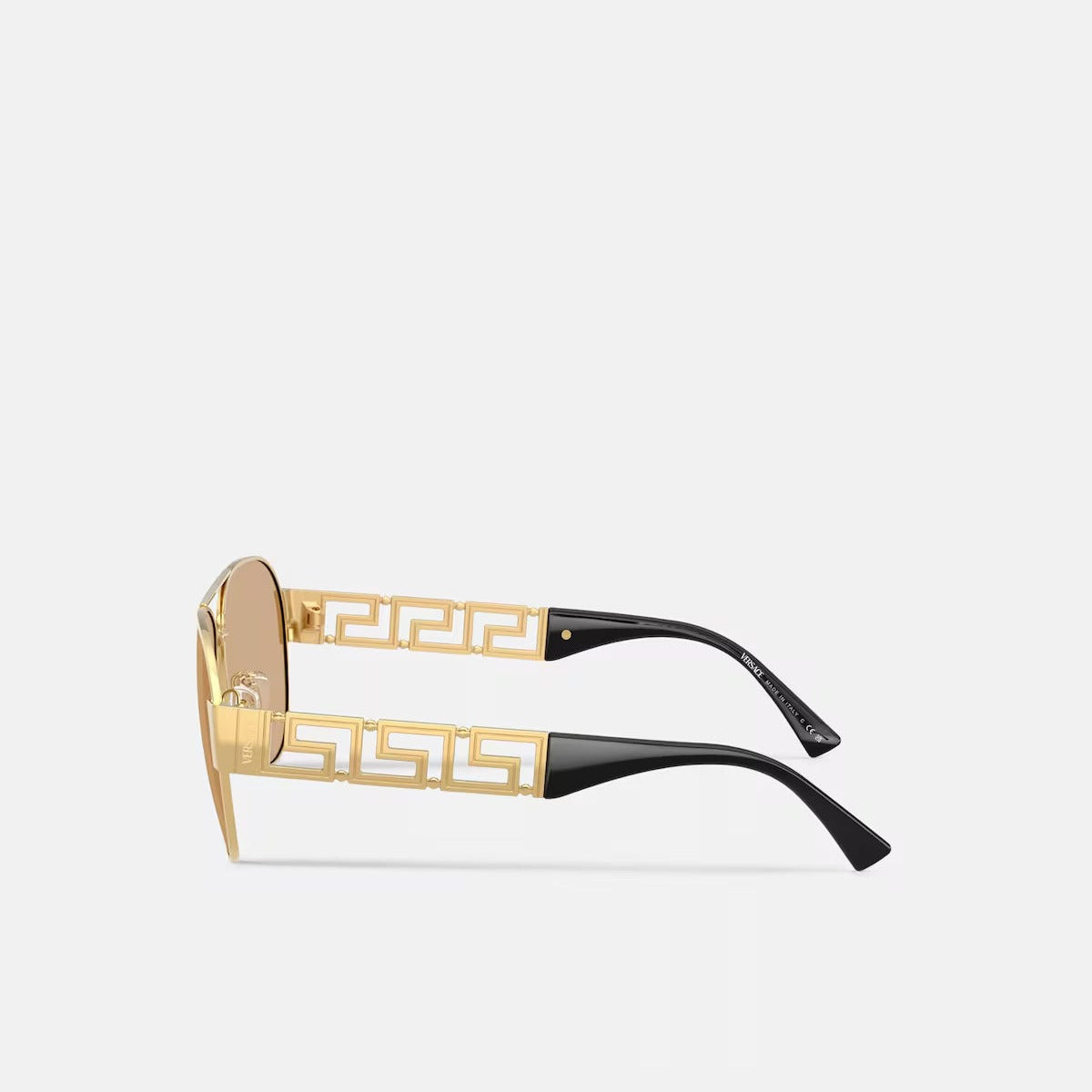 Versace Men Pilot Frame Metallic Gold Sunglasses