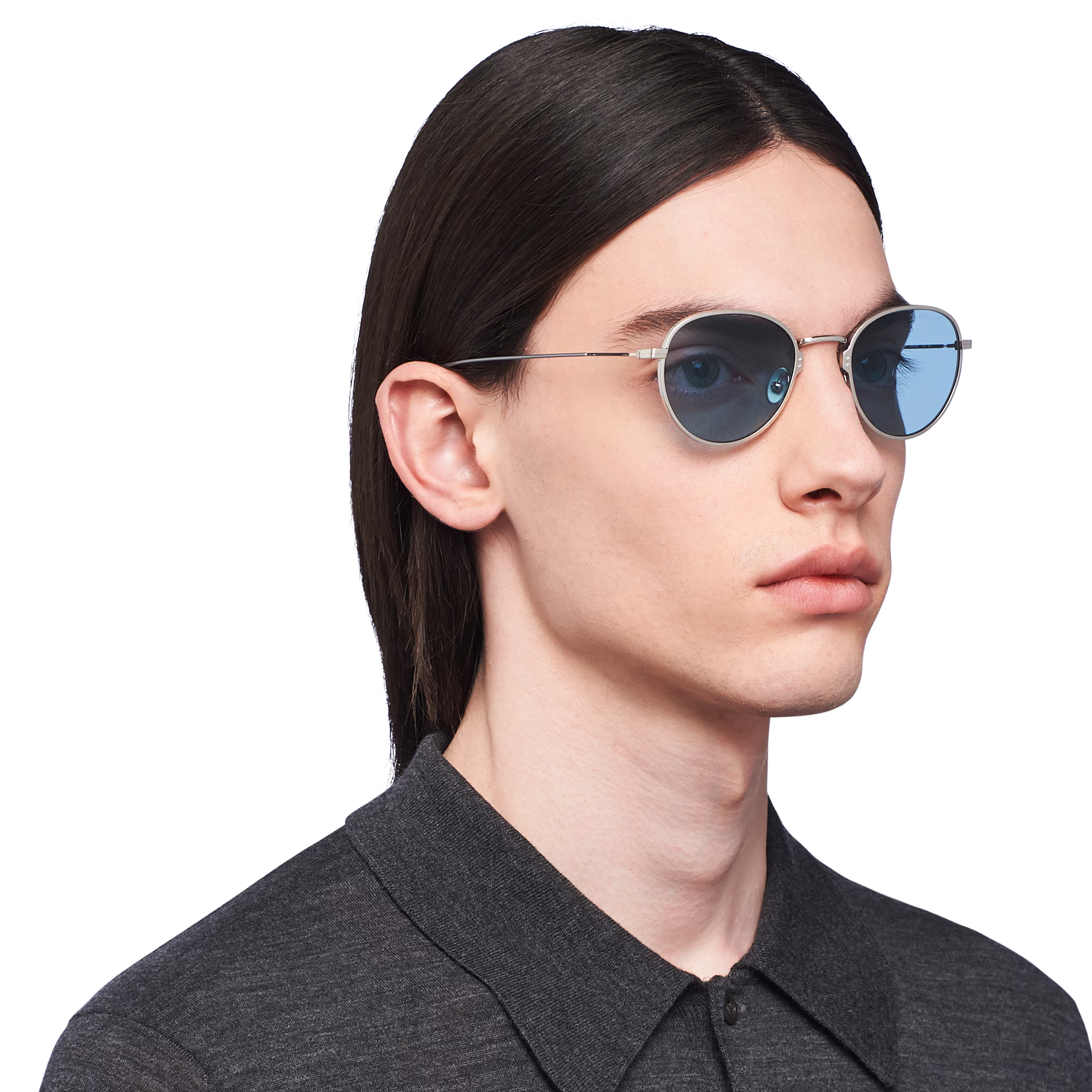 Prada Men Pantos Frame lead Gray Brushed Titanium Sunglasses