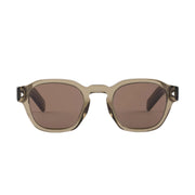 Prada Men Pantos Frame Shiny Transparent Brown Sunglasses