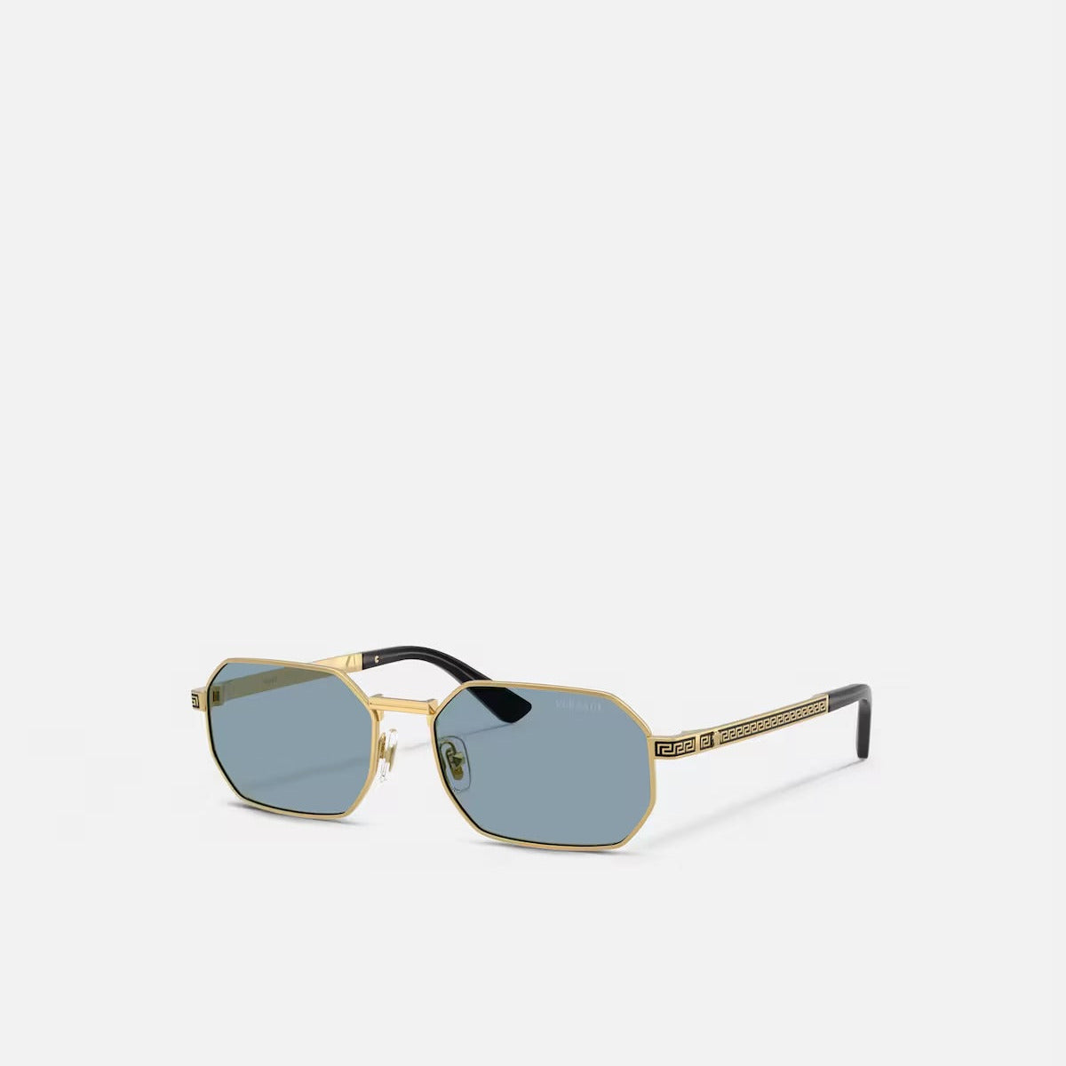 Versace Rectangular Frame Shiny Gold Sunglasses