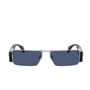Versace Men Rectangular Frame Silver Sunglasses