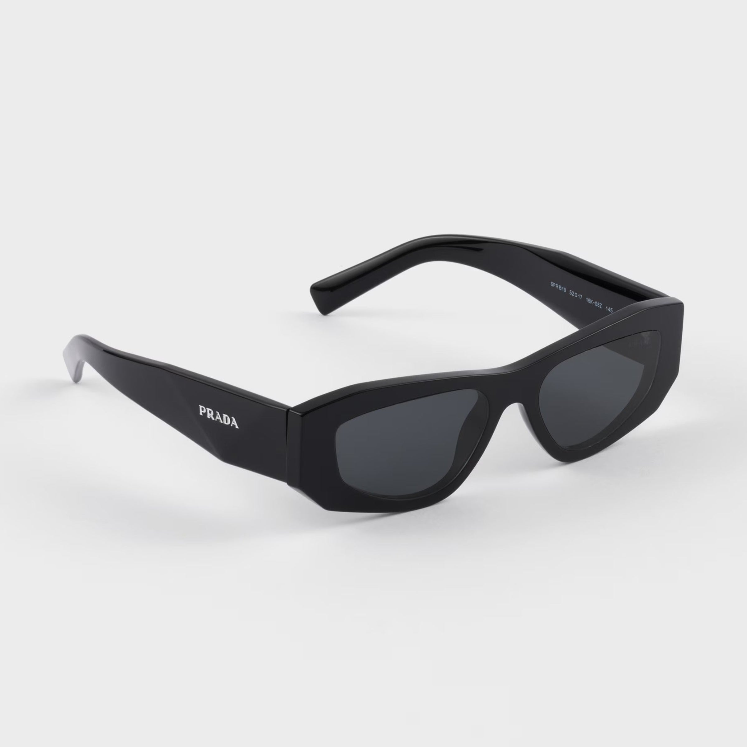 Prada Men Geometric Frame Matte Black Sunglasses