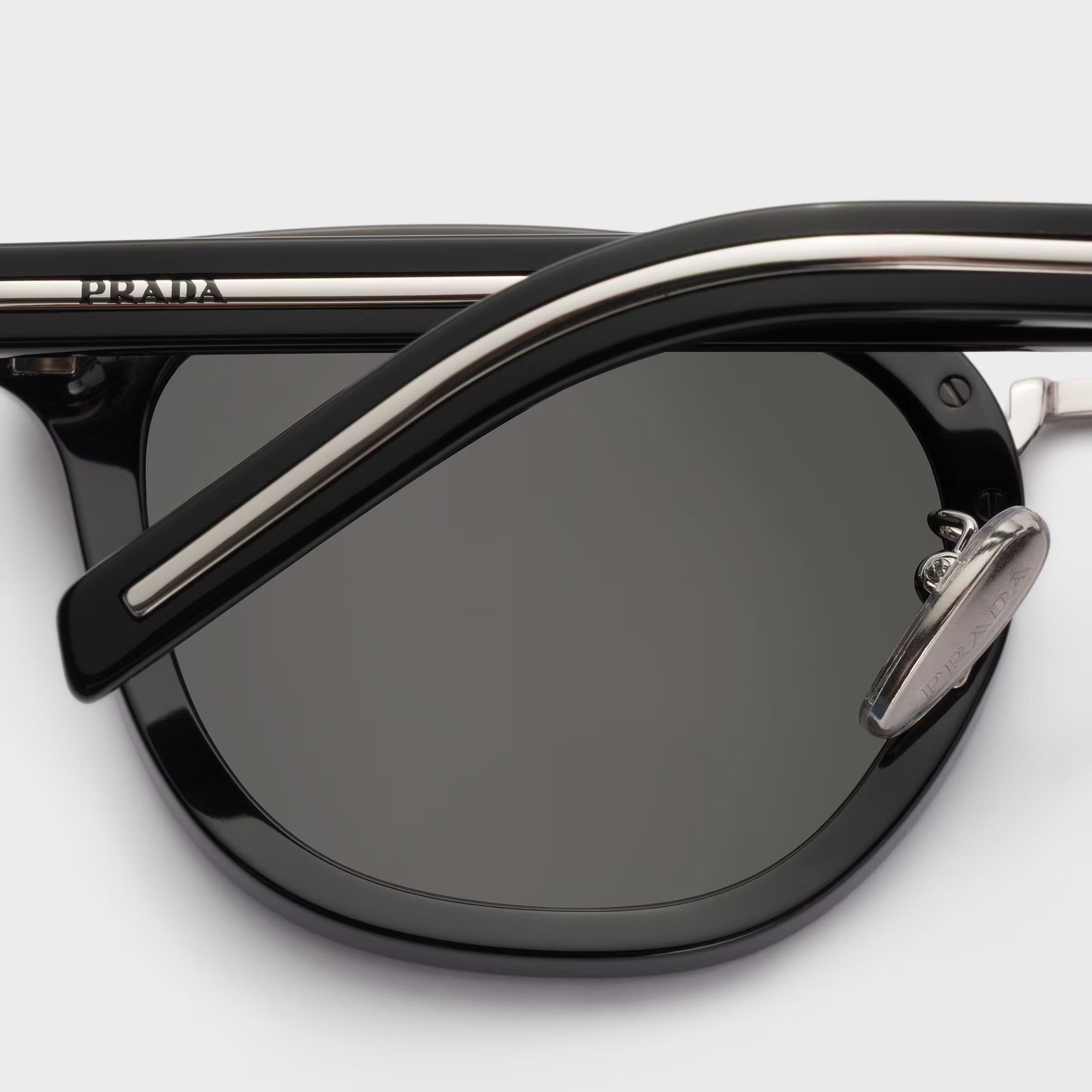 Prada Men Pantos Frame Shiny Deep Black Sunglasses