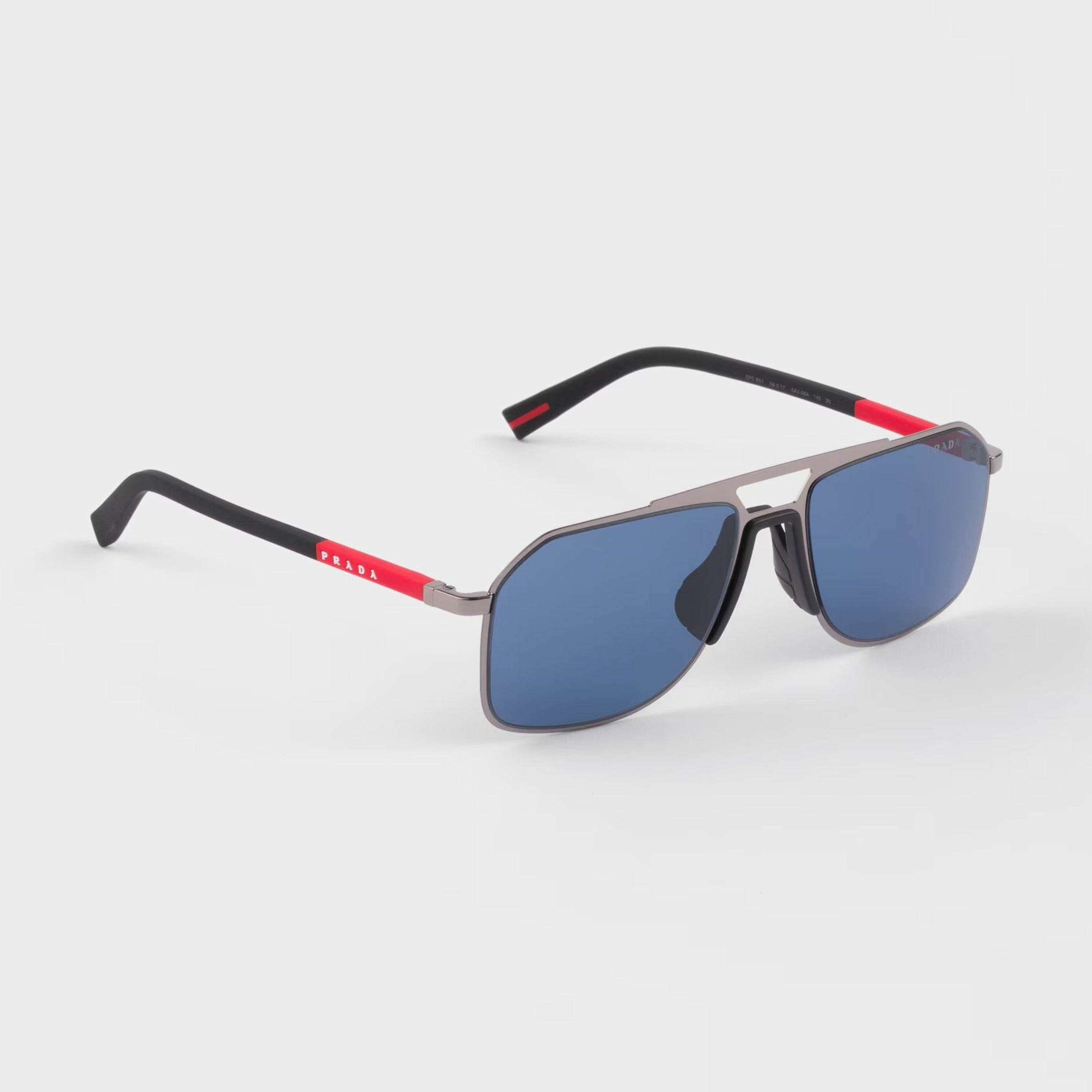 Prada Men Pilot Frame Lead Gray Sunglasses