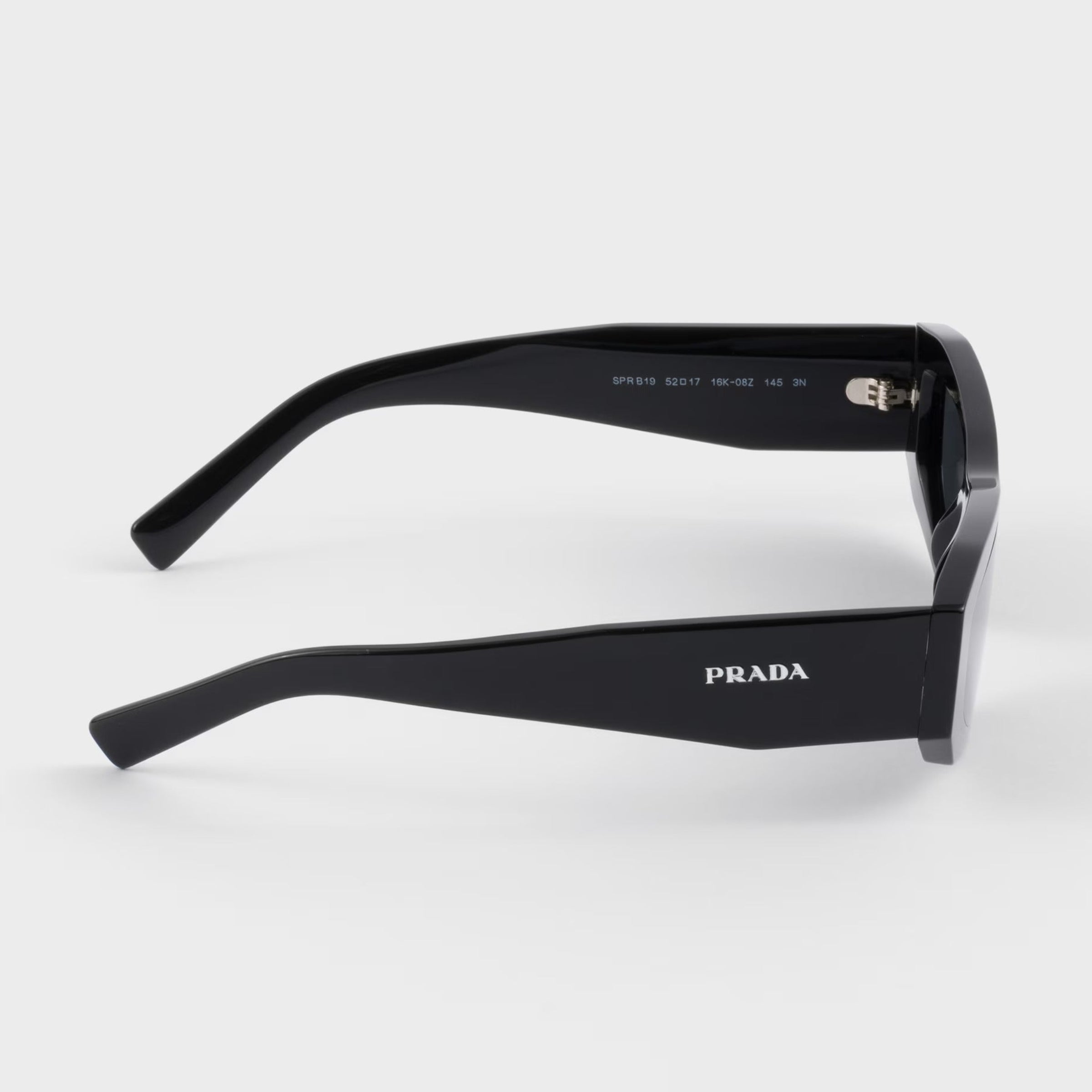 Prada Men Geometric Frame Matte Black Sunglasses
