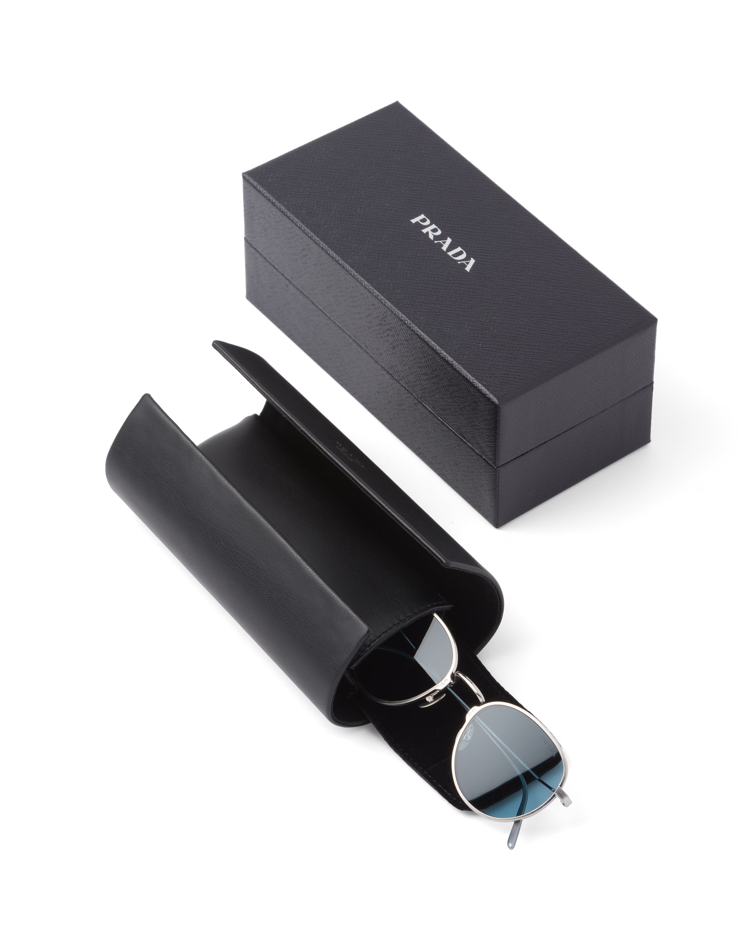 Prada Men Pantos Frame lead Gray Brushed Titanium Sunglasses