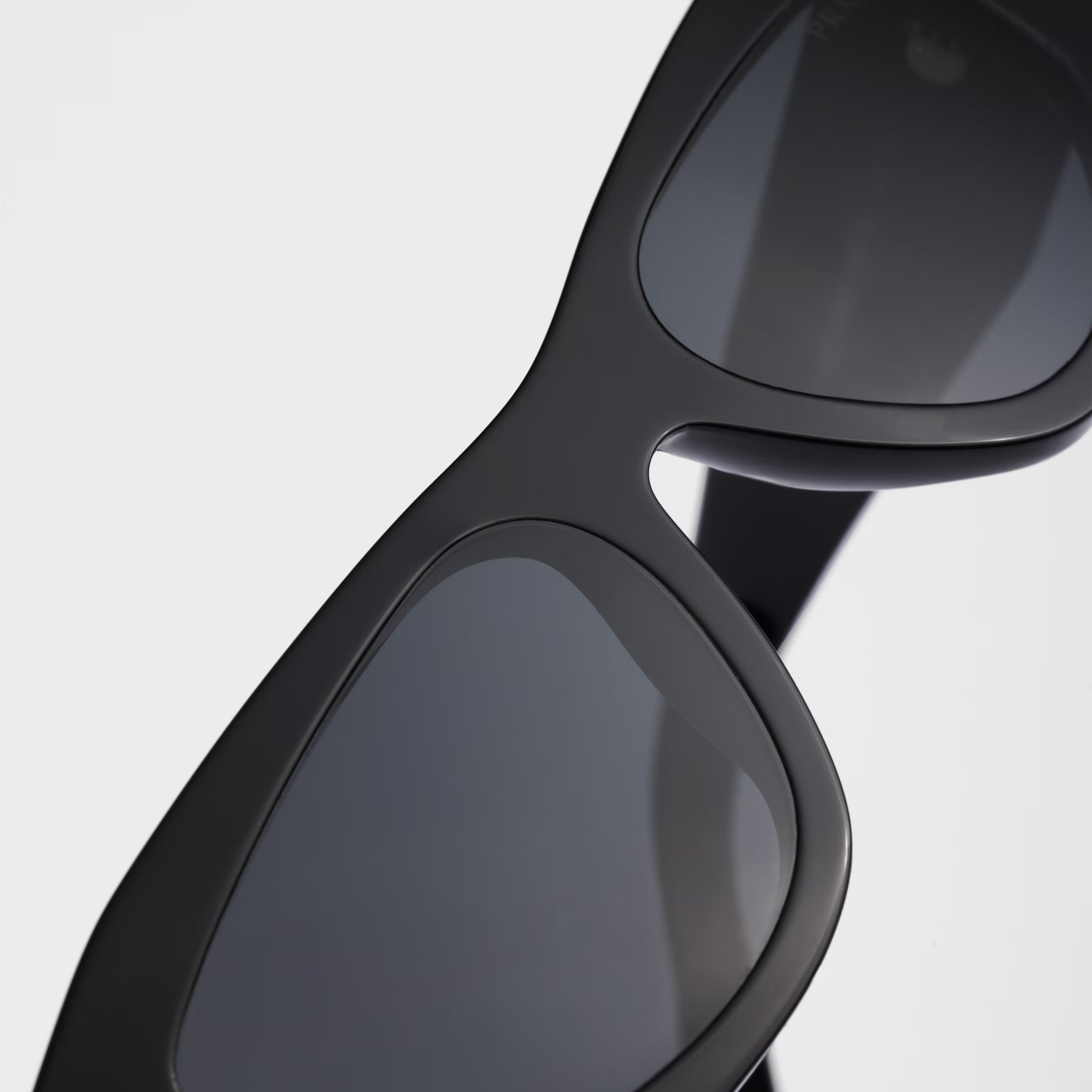 Prada Men Geometric Frame Matte Black Sunglasses