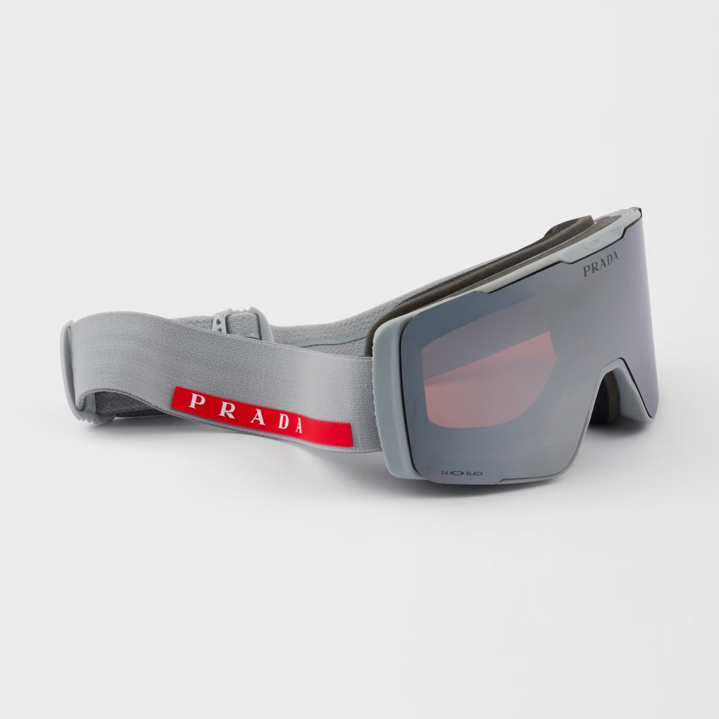 Prada Men Rimless Frame Matte Grey Sunglasses