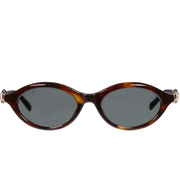 Gucci Women Cat-eye Frame Shiny Brown Tortoiseshell Sunglasses