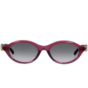 Gucci Women Cat-eye Frame Transparent Burgundy Sunglasses