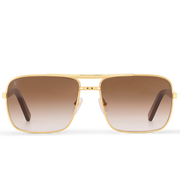 Louis Vuitton Men Square Frame Shiny Gold Sunglasses