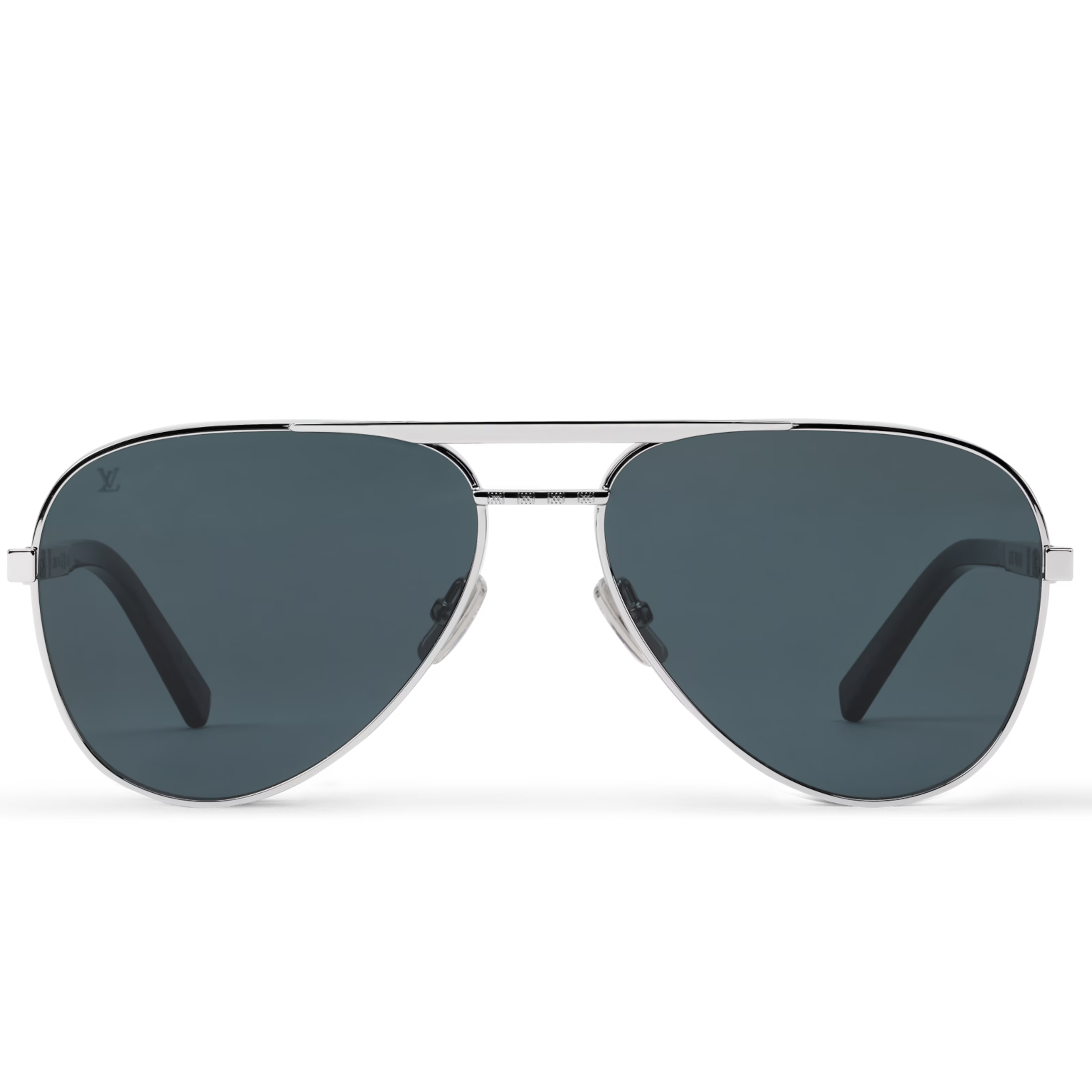 Louis Vuitton Men Pilot Frame Silver Sunglasses