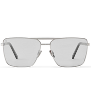 Louis Vuitton Men Square Frame Natural Silver Sunglasses