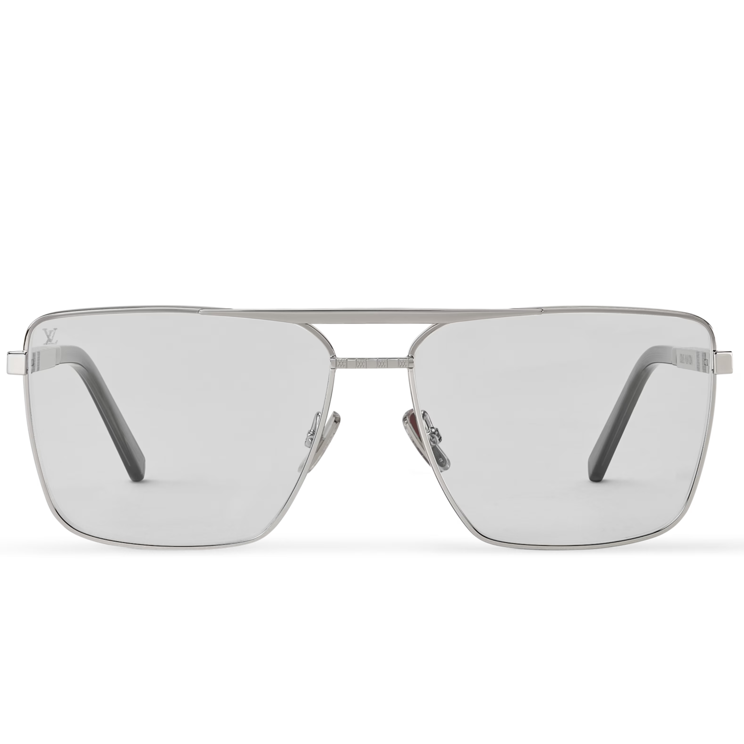 Louis Vuitton Men Square Frame Natural Silver Sunglasses