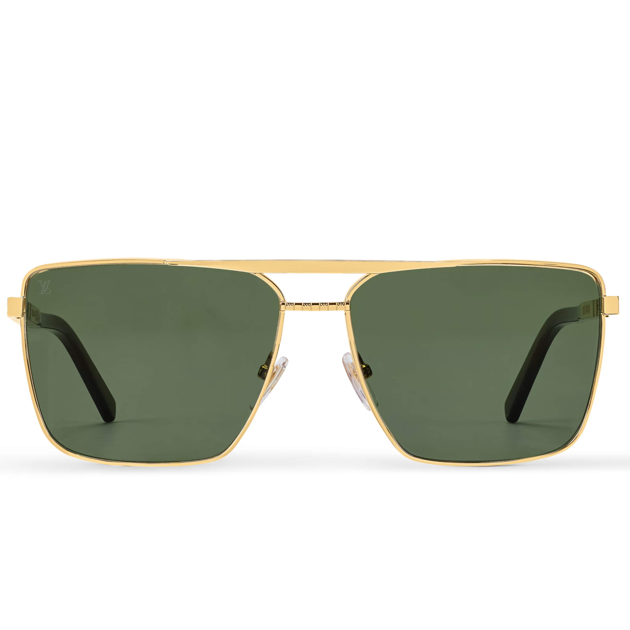 Louis Vuitton Men Square Frame Natural Gold Sunglasses