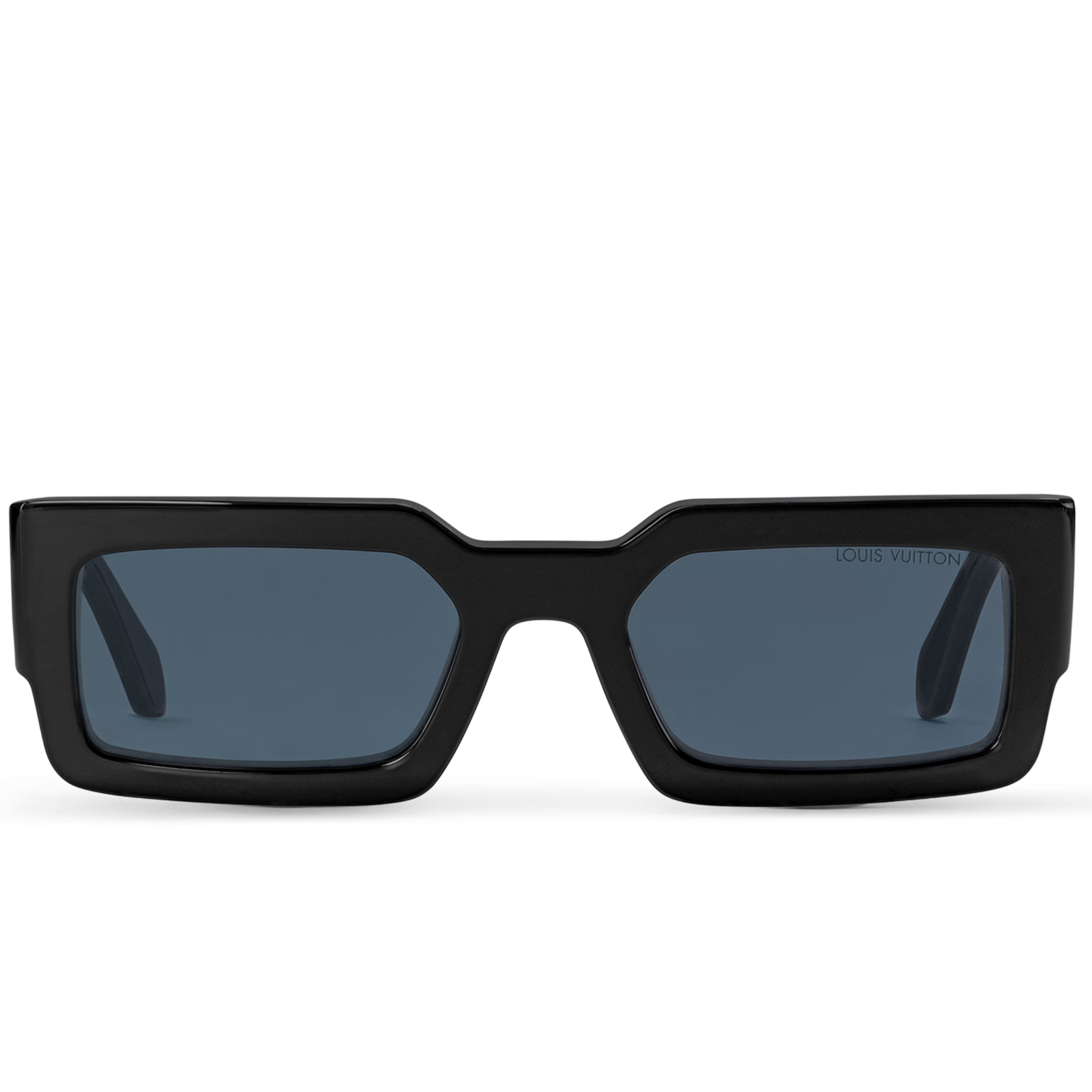 Louis Vuitton Men Square Frame Matt Shiny Black Sunglasses
