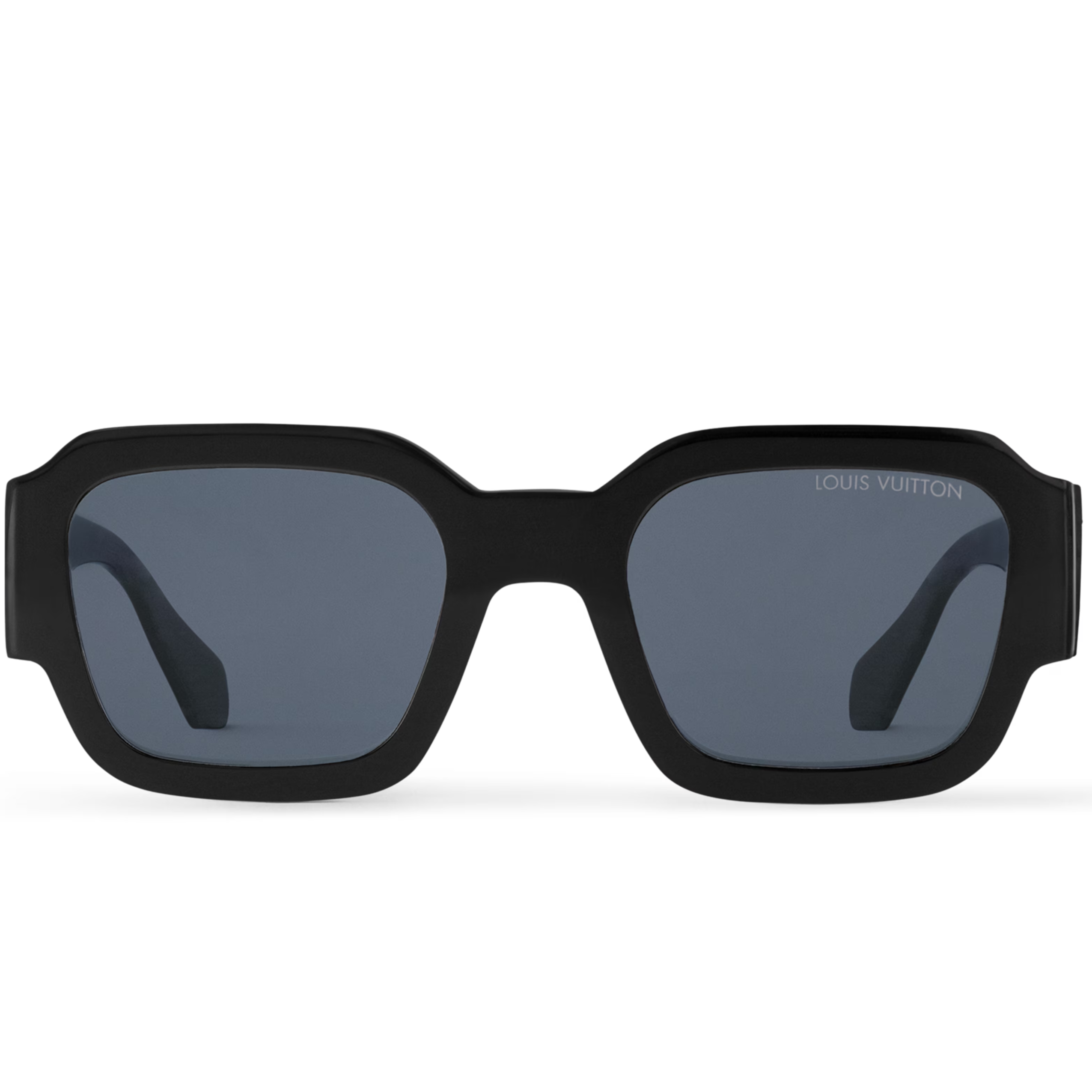 Louis Vuitton Men Round Square Frame Black Sunglasses