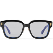 Louis Vuitton Men Square Frame Shiny Smoky Black Sunglasses