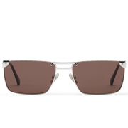 Louis Vuitton Men Square Frame Silver Sunglasses