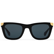 Louis Vuitton Men Square Frame Shiny Smoky Black Sunglasses