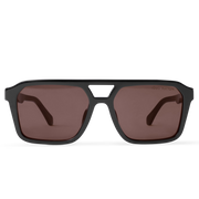 Louis Vuitton Men Square Frame Shiny Dusty Black Sunglasses