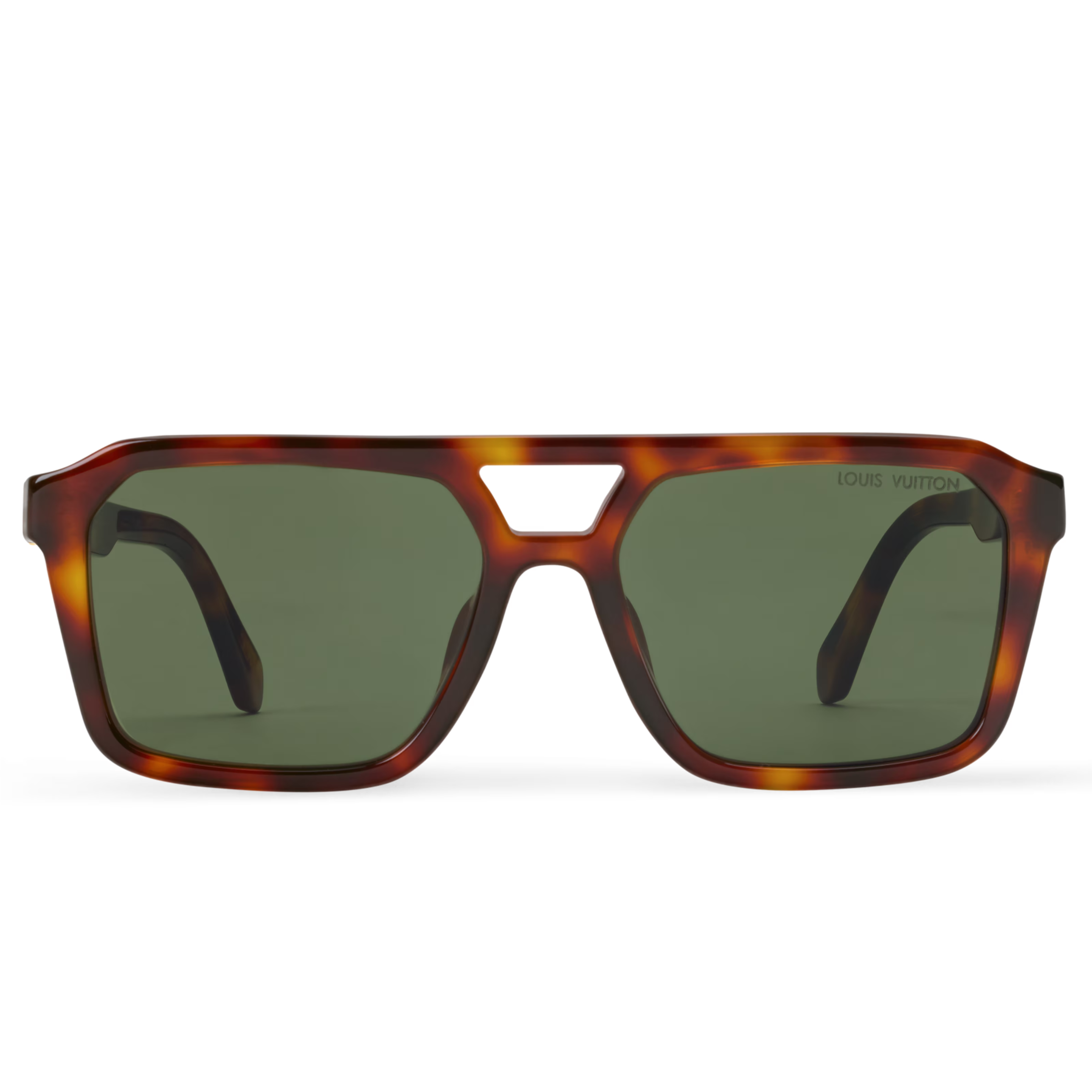 Louis Vuitton Men Square Frame Tortoise Sunglasses