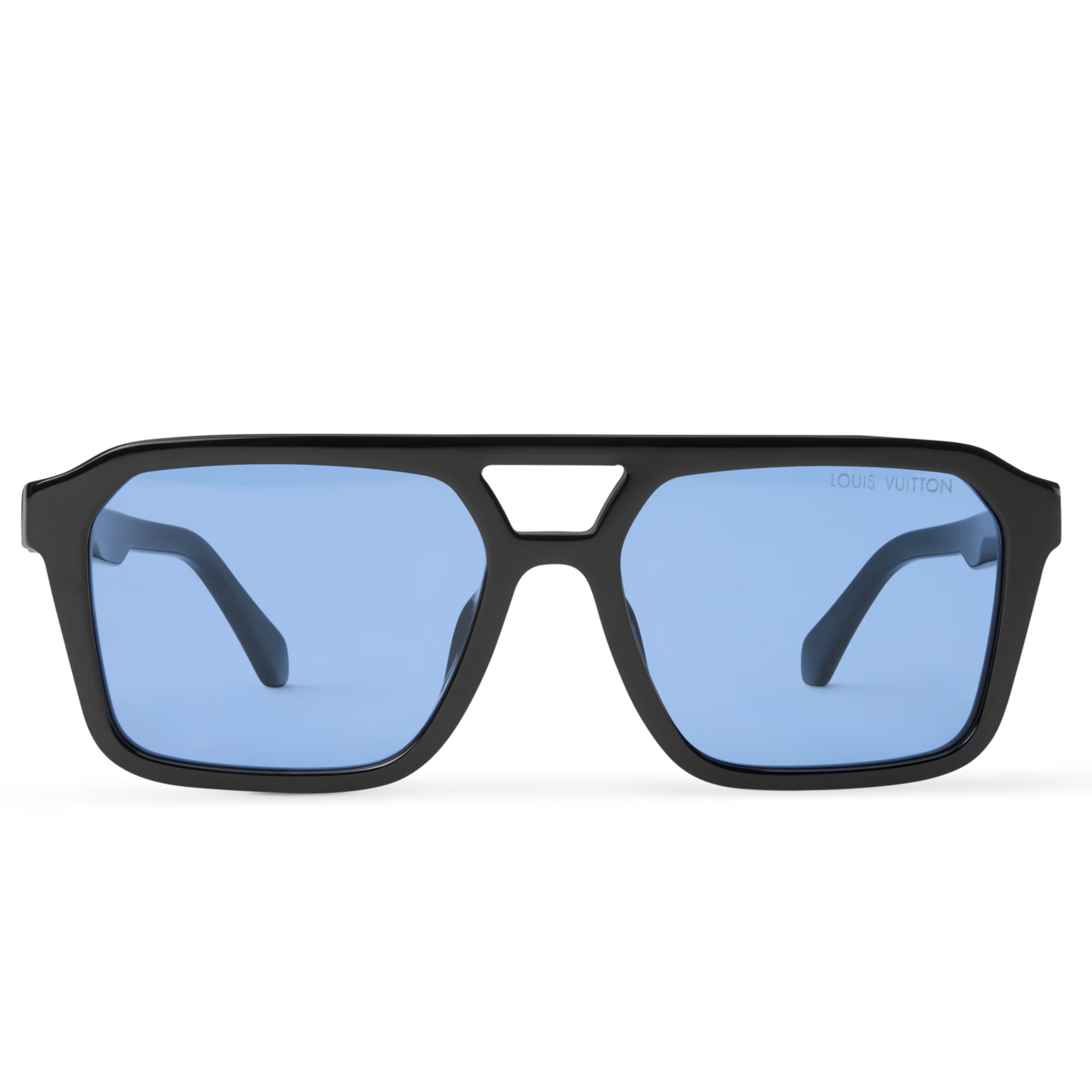 Louis Vuitton Men Square Frame Soft Black Sunglasses