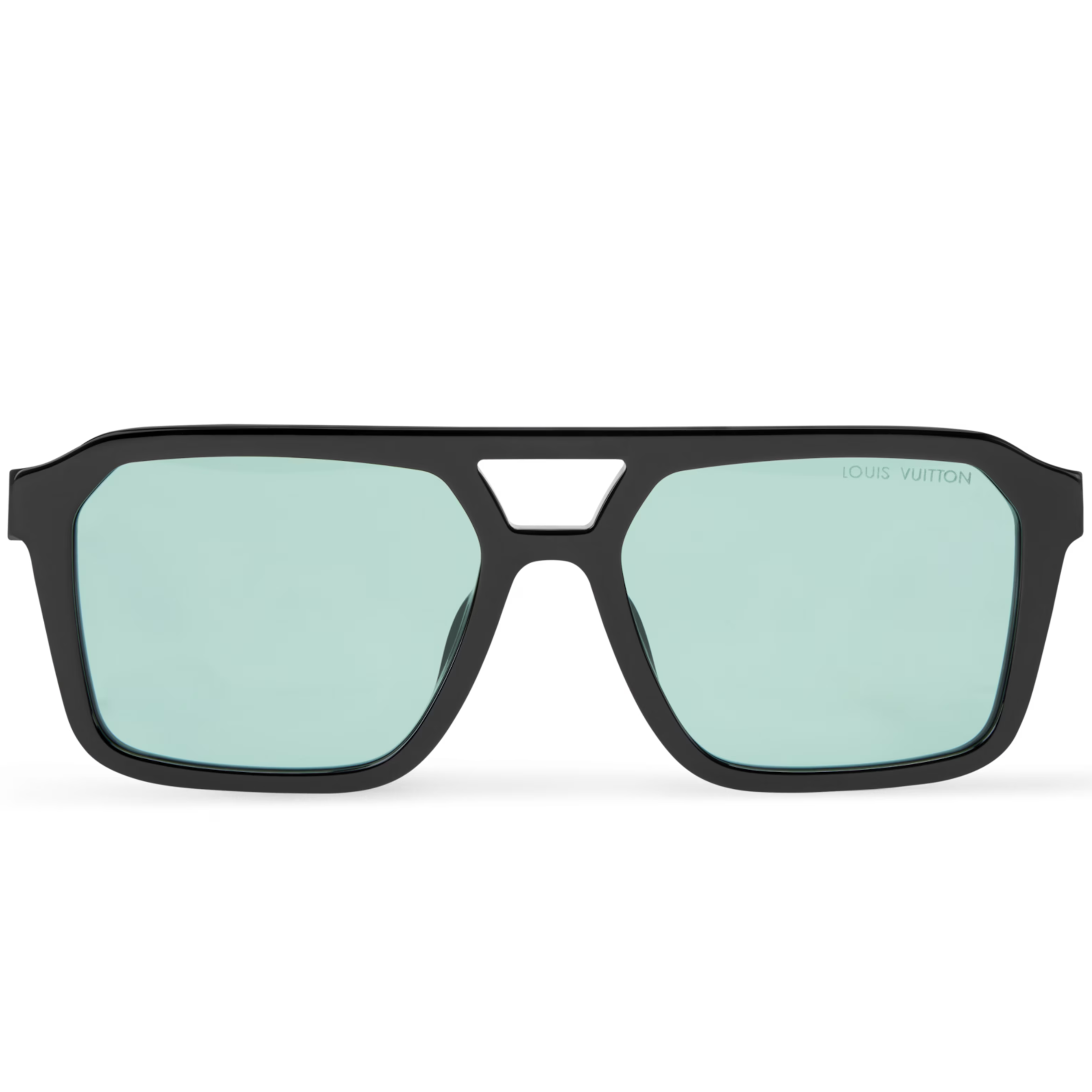 Louis Vuitton Men Square Pilot Frame Black Sunglasses