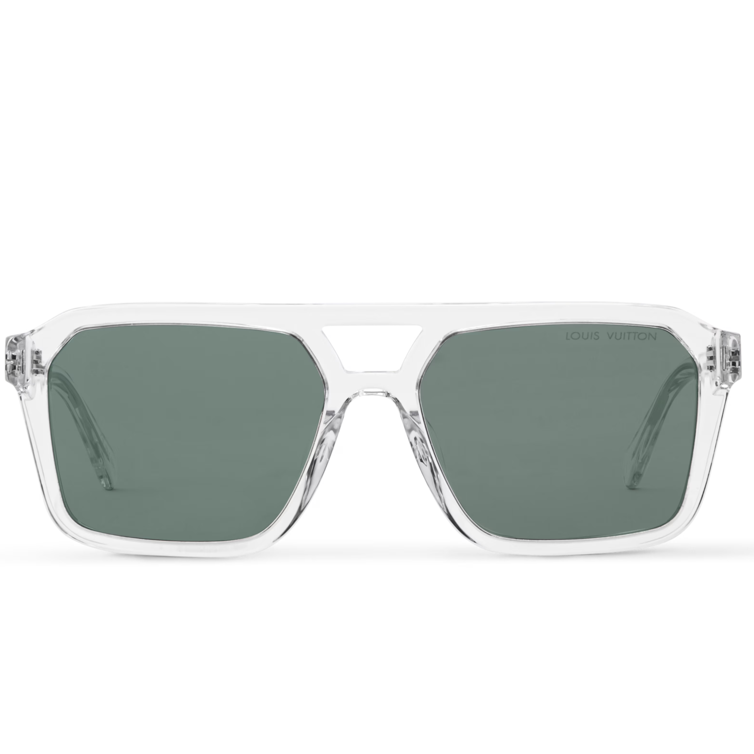 Louis Vuitton Men Pilot Square Frame Clear Sunglasses